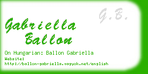 gabriella ballon business card